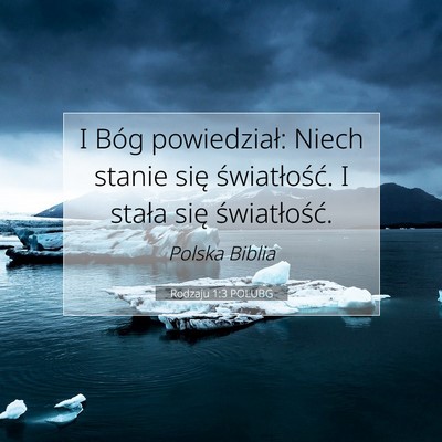 Rodzaju 1:3 POLUBG Obraz Wersetu Biblijnego