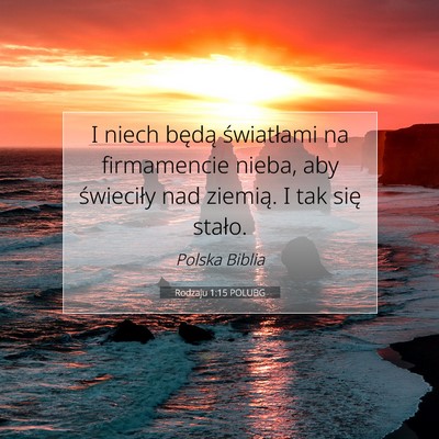 Rodzaju 1:15 POLUBG Obraz Wersetu Biblijnego