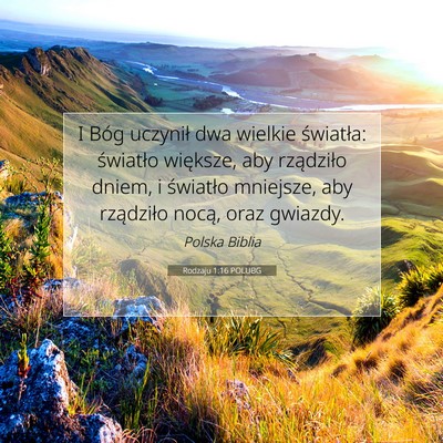 Rodzaju 1:16 POLUBG Obraz Wersetu Biblijnego