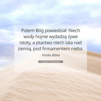 Rodzaju 1:20 POLUBG Obraz Wersetu Biblijnego