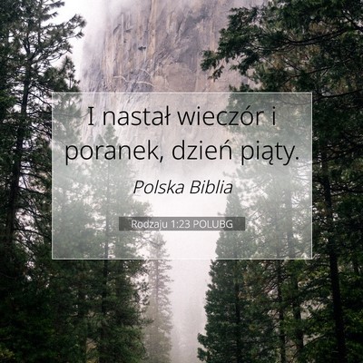 Rodzaju 1:23 Werset Biblijny Wyjaśniony