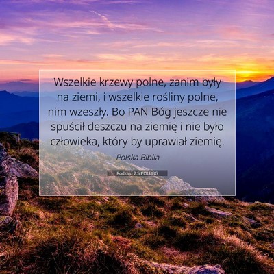 Rodzaju 2:5 POLUBG Obraz Wersetu Biblijnego