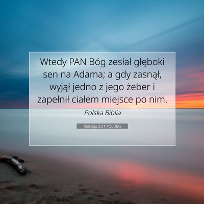 Rodzaju 2:21 POLUBG Obraz Wersetu Biblijnego