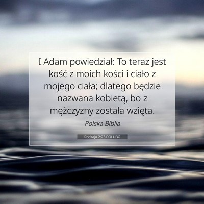Rodzaju 2:23 POLUBG Obraz Wersetu Biblijnego