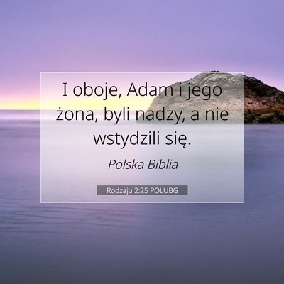 Rodzaju 2:25 POLUBG Obraz Wersetu Biblijnego