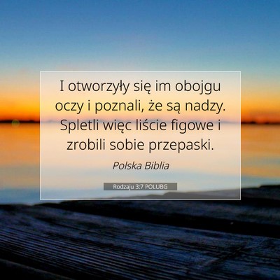 Rodzaju 3:7 POLUBG Obraz Wersetu Biblijnego