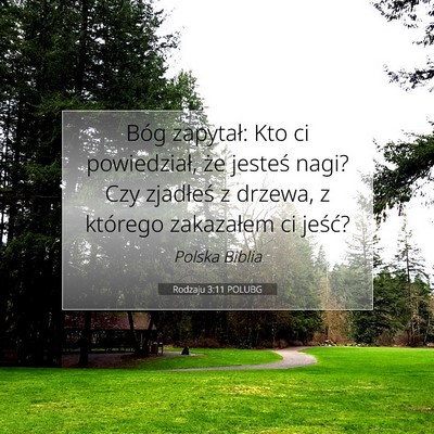 Rodzaju 3:11 POLUBG Obraz Wersetu Biblijnego