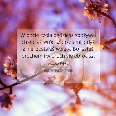 Rodzaju 3:19 POLUBG Obraz Wersetu Biblijnego