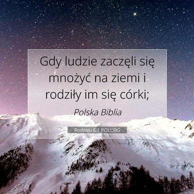 Rodzaju 6:1 POLUBG Obraz Wersetu Biblijnego