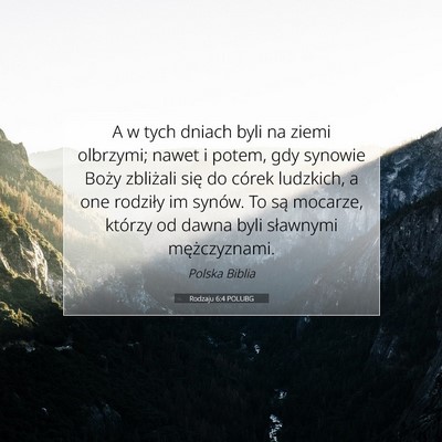 Rodzaju 6:4 POLUBG Obraz Wersetu Biblijnego