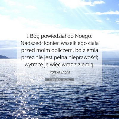 Rodzaju 6:13 POLUBG Obraz Wersetu Biblijnego