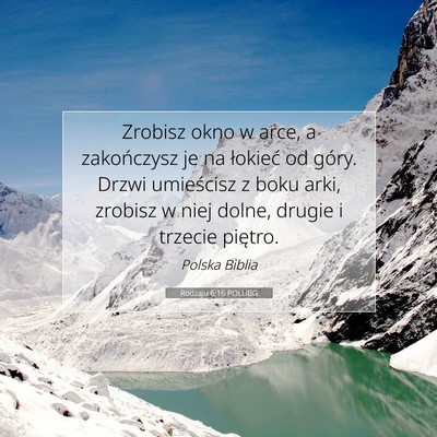 Rodzaju 6:16 POLUBG Obraz Wersetu Biblijnego