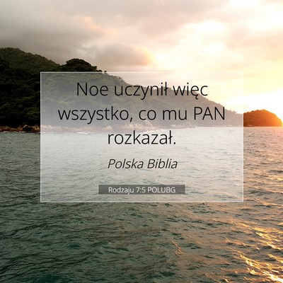 Rodzaju 7:5 POLUBG Obraz Wersetu Biblijnego