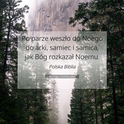 Rodzaju 7:9 POLUBG Obraz Wersetu Biblijnego