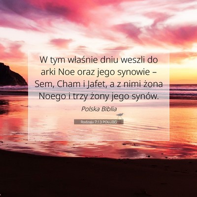 Rodzaju 7:13 POLUBG Obraz Wersetu Biblijnego