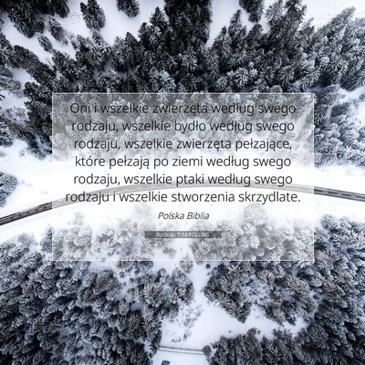 Rodzaju 7:14 POLUBG Obraz Wersetu Biblijnego