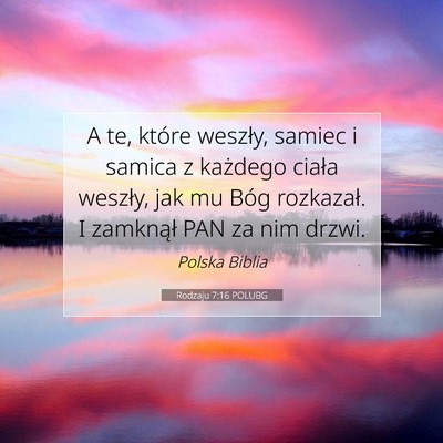 Rodzaju 7:16 POLUBG Obraz Wersetu Biblijnego