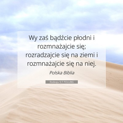 Rodzaju 9:7 POLUBG Obraz Wersetu Biblijnego
