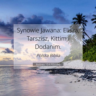 Rodzaju 10:4 POLUBG Obraz Wersetu Biblijnego