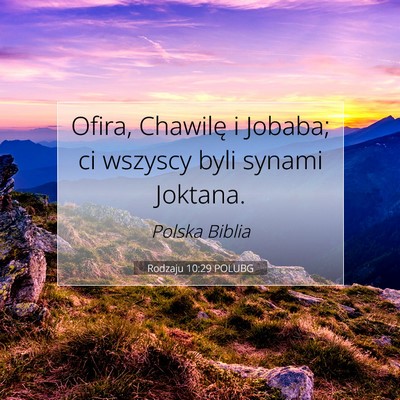 Rodzaju 10:29 POLUBG Obraz Wersetu Biblijnego