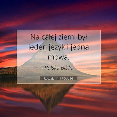 Rodzaju 11:1 POLUBG Obraz Wersetu Biblijnego