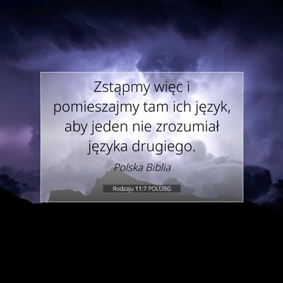 Rodzaju 11:7 POLUBG Obraz Wersetu Biblijnego