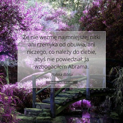Rodzaju 14:23 POLUBG Obraz Wersetu Biblijnego
