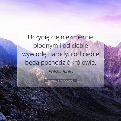 Rodzaju 17:6 POLUBG Obraz Wersetu Biblijnego