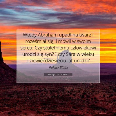 Rodzaju 17:17 POLUBG Obraz Wersetu Biblijnego