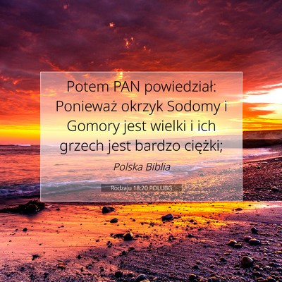 Rodzaju 18:20 POLUBG Obraz Wersetu Biblijnego