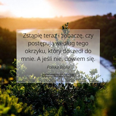 Rodzaju 18:21 POLUBG Obraz Wersetu Biblijnego