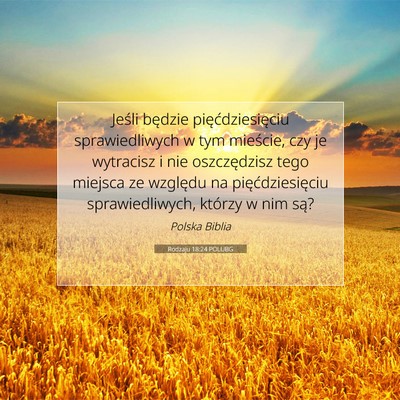 Rodzaju 18:24 POLUBG Obraz Wersetu Biblijnego