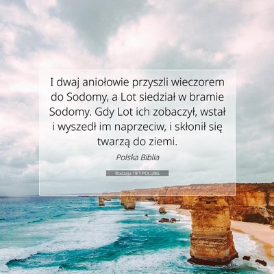 Rodzaju 19:1 POLUBG Obraz Wersetu Biblijnego