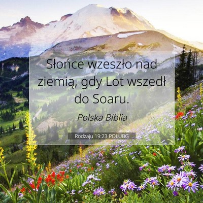 Rodzaju 19:23 POLUBG Obraz Wersetu Biblijnego