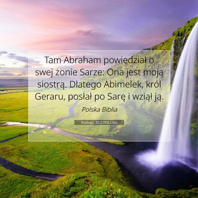 Rodzaju 20:2 POLUBG Obraz Wersetu Biblijnego