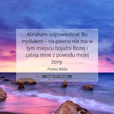 Rodzaju 20:11 POLUBG Obraz Wersetu Biblijnego