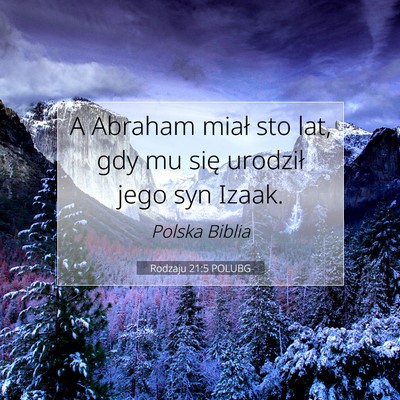Rodzaju 21:5 POLUBG Obraz Wersetu Biblijnego
