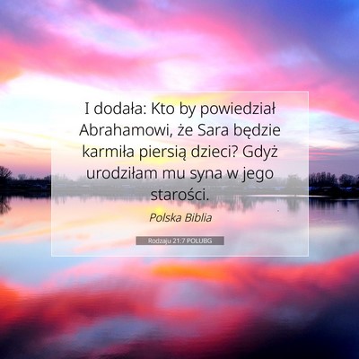 Rodzaju 21:7 POLUBG Obraz Wersetu Biblijnego