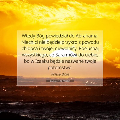 Rodzaju 21:12 POLUBG Obraz Wersetu Biblijnego