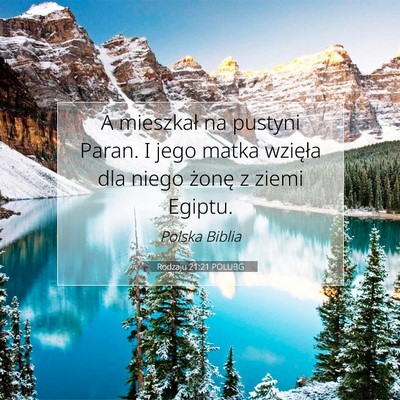 Rodzaju 21:21 POLUBG Obraz Wersetu Biblijnego