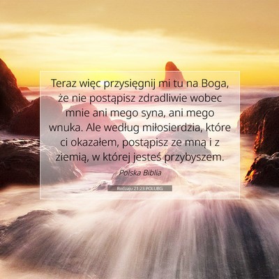 Rodzaju 21:23 POLUBG Obraz Wersetu Biblijnego