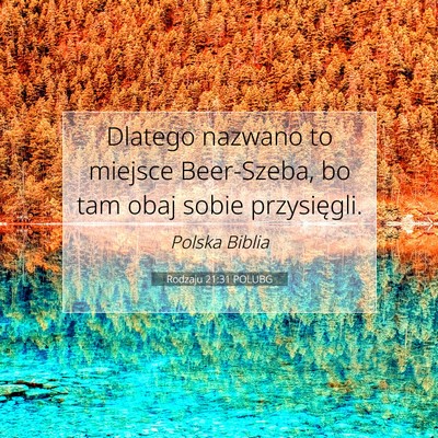 Rodzaju 21:31 POLUBG Obraz Wersetu Biblijnego