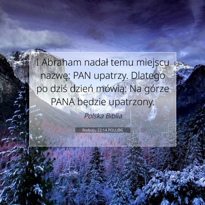 Rodzaju 22:14 POLUBG Obraz Wersetu Biblijnego