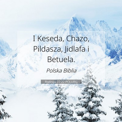 Rodzaju 22:22 Werset Biblijny Wyjaśniony