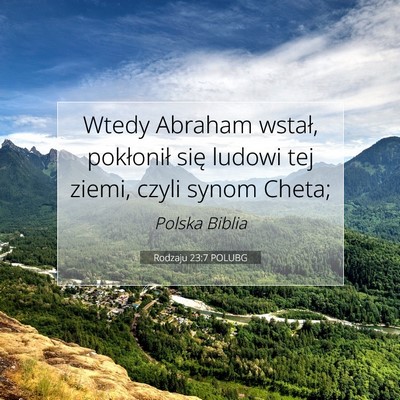Rodzaju 23:7 POLUBG Obraz Wersetu Biblijnego