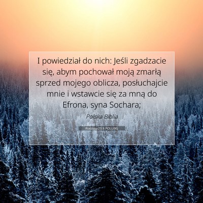 Rodzaju 23:8 POLUBG Obraz Wersetu Biblijnego