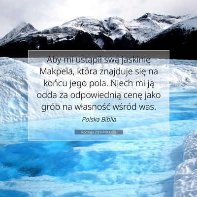 Rodzaju 23:9 POLUBG Obraz Wersetu Biblijnego
