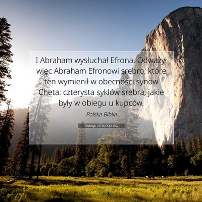 Rodzaju 23:16 POLUBG Obraz Wersetu Biblijnego