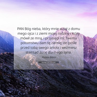 Rodzaju 24:7 POLUBG Obraz Wersetu Biblijnego