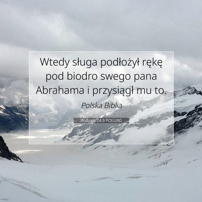 Rodzaju 24:9 POLUBG Obraz Wersetu Biblijnego